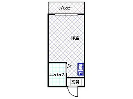 エスペール香里(ワンルーム/3階)の間取り写真