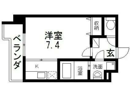 Mプラザ布施駅前参番館(1K/6階)の間取り写真