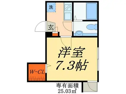 STAGEL2(1K/2階)の間取り写真