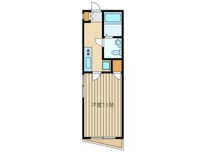 パステル武蔵野2(1K/3階)の間取り写真