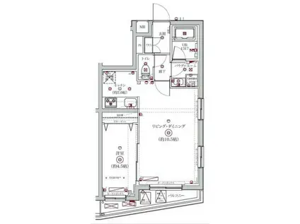 SPコート大森町(1LDK/5階)の間取り写真