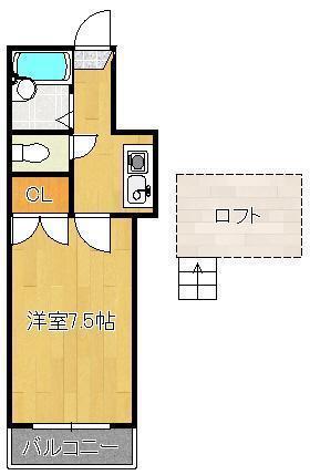 ジョイフル養福寺(1K/2階)の間取り写真