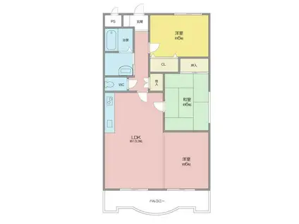 ヴォーグ21(3LDK/1階)の間取り写真