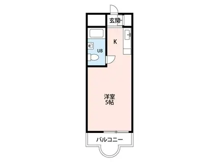 ビラ東海(ワンルーム/4階)の間取り写真