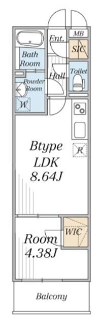 リブリ・曳舟II(1LDK/1階)の間取り写真