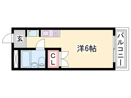 プレアール粟津(ワンルーム/3階)の間取り写真