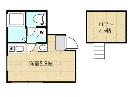 カーサエウレカ(ワンルーム/1階)の間取り写真