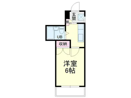 助信モンドイースト(1K/1階)の間取り写真