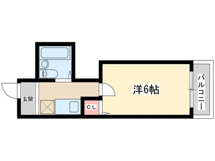 センチュリー新大阪(1DK/10階)の間取り写真