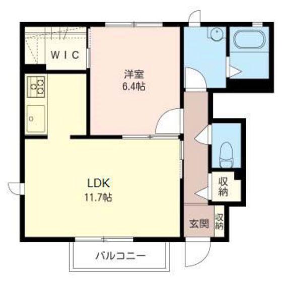 グリーンパーク高崎壱番館(1LDK/1階)の間取り写真