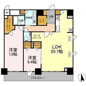 CEDAR NORITAKE(2LDK/8階)の間取り写真