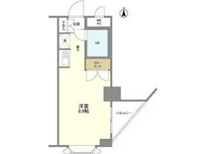 インプルーブ東向島(1K/5階)の間取り写真