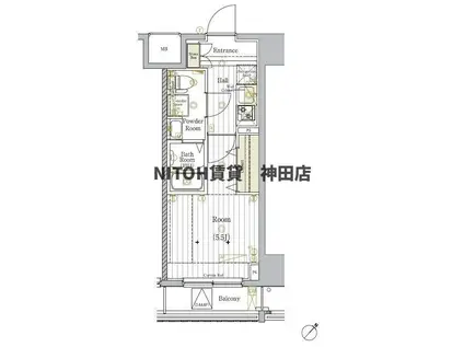 リライア横濱生麦(1K/5階)の間取り写真