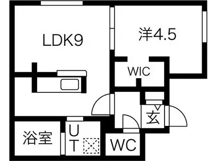 ASTER HIRAGISHI(1LDK/2階)の間取り写真