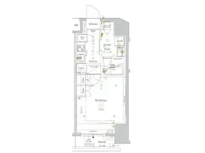 AXAS目白アジールコート(1K/4階)の間取り写真