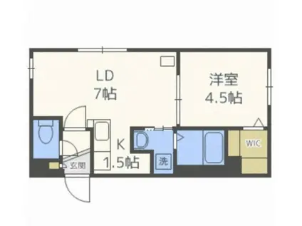 アッサンブラージュC.T.M(1LDK/4階)の間取り写真