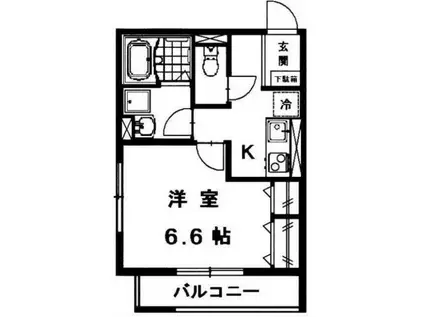 YAKUMO THE STYLE(1K/1階)の間取り写真