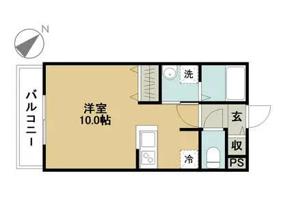 フラワーヴィレッジ(ワンルーム/3階)の間取り写真