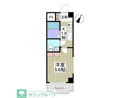 リブレス所沢緑町(1K/3階)の間取り写真