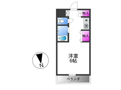 カサデルチルコ(ワンルーム/4階)の間取り写真