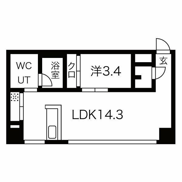 コレクション名駅III 4月契約202.905ダウン905はF(1LDK/2階)の間取り写真