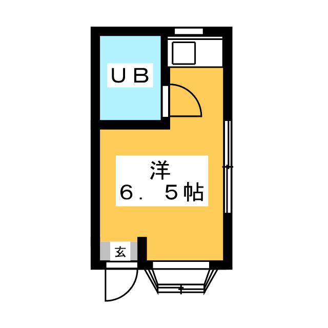 ケイハイツ(ワンルーム/1階)の間取り写真