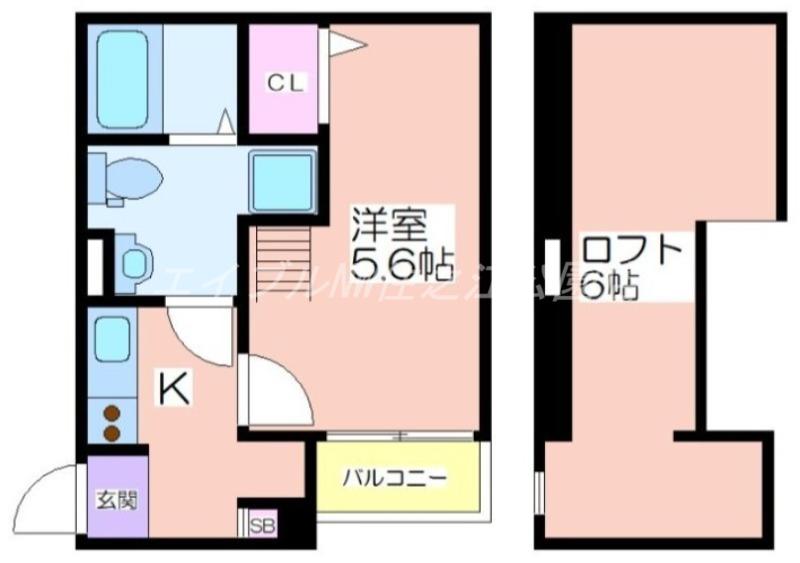 ESOLA(1K/1階)の間取り写真