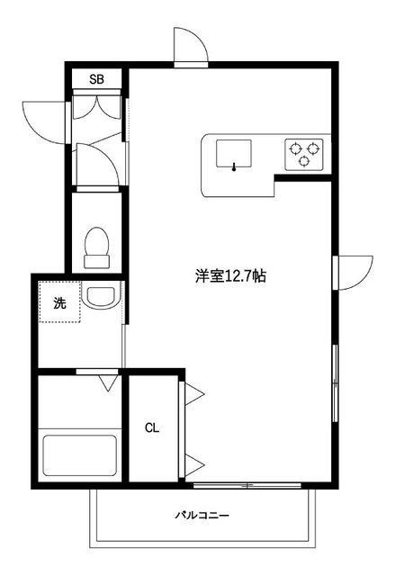 ノーブルヴィラージュ城山(1K/3階)の間取り写真