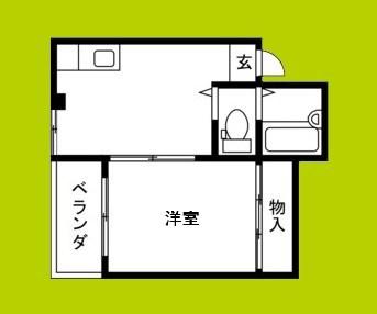 ストロング第1新大阪(1DK/2階)の間取り写真
