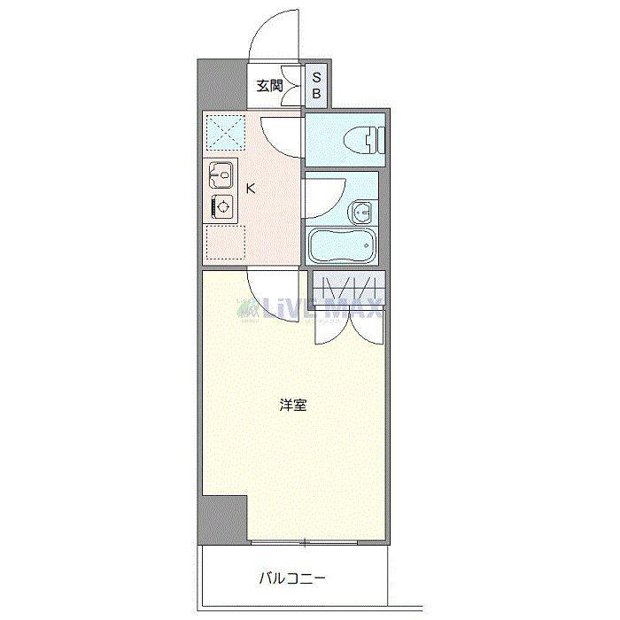 BLUROCK秋葉原(1K/6階)の間取り写真