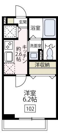 DUAL-REST(1K/1階)の間取り写真