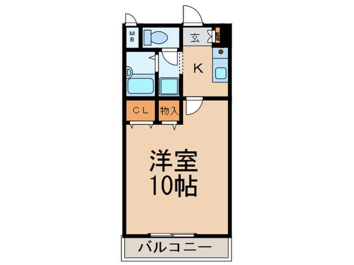 メゾン東豊中(1K/1階)の間取り写真