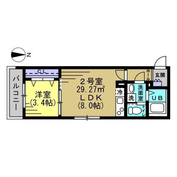 アトレイユ蘇我(1LDK/2階)の間取り写真