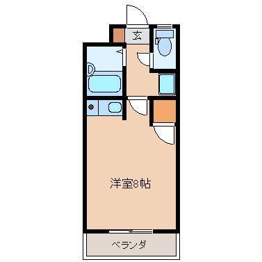 センチュリー丸島(ワンルーム/5階)の間取り写真