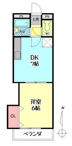 シティタウン久永NO.3(1DK/2階)の間取り写真