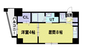 クラッセひばりヶ丘(1LDK/10階)の間取り写真
