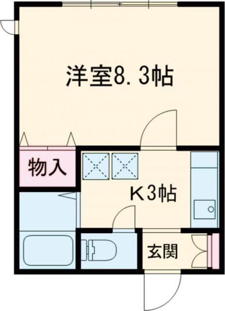 ララビー小針(1K/2階)の間取り写真