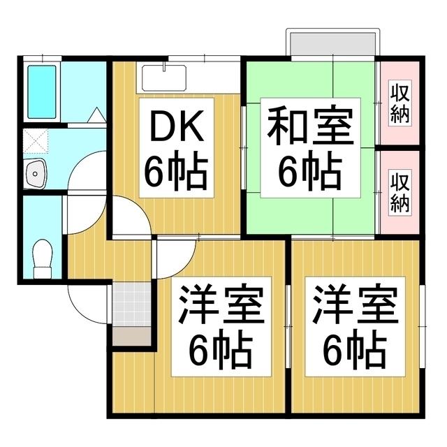 メゾンラヴィール(3DK/1階)の間取り写真