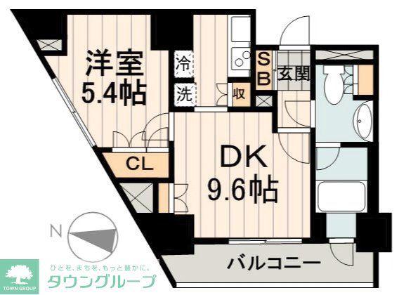 パークアクシス本郷の杜(1DK/5階)の間取り写真