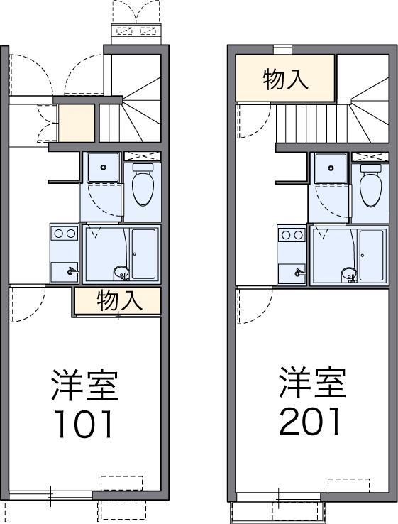 レオネクスト玉手II(1K/2階)の間取り写真