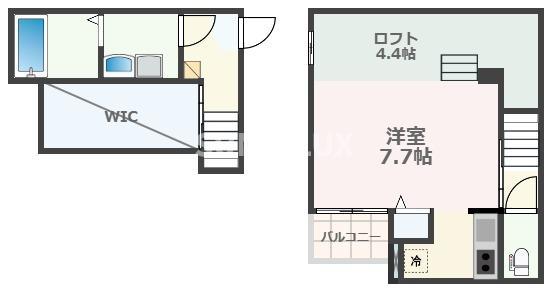 ADC八王寺エステラブル(1K/1階)の間取り写真