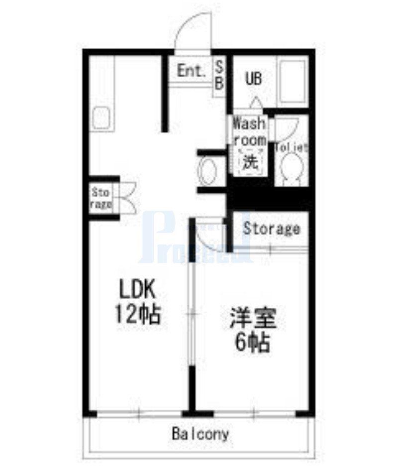 サマックス・ヴィレッヂA(1LDK/2階)の間取り写真