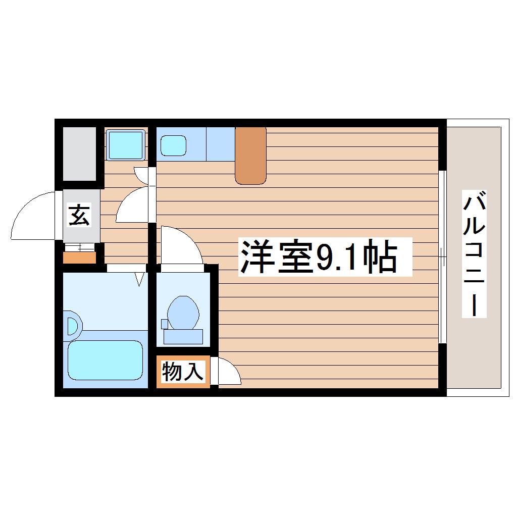 リエス長町南3丁目(ワンルーム/4階)の間取り写真