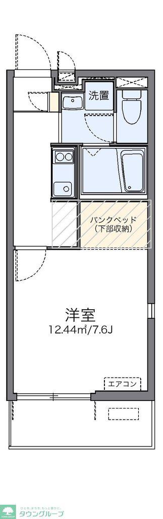レオネクスト黄金屋2(1K/2階)の間取り写真