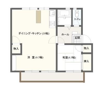 CASA CANALE(1LDK/2階)の間取り写真