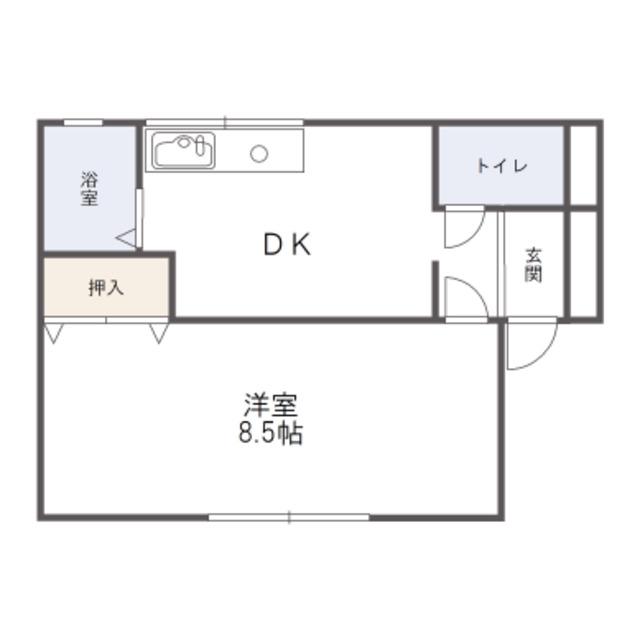 ハイムカール和合町(1K/2階)の間取り写真
