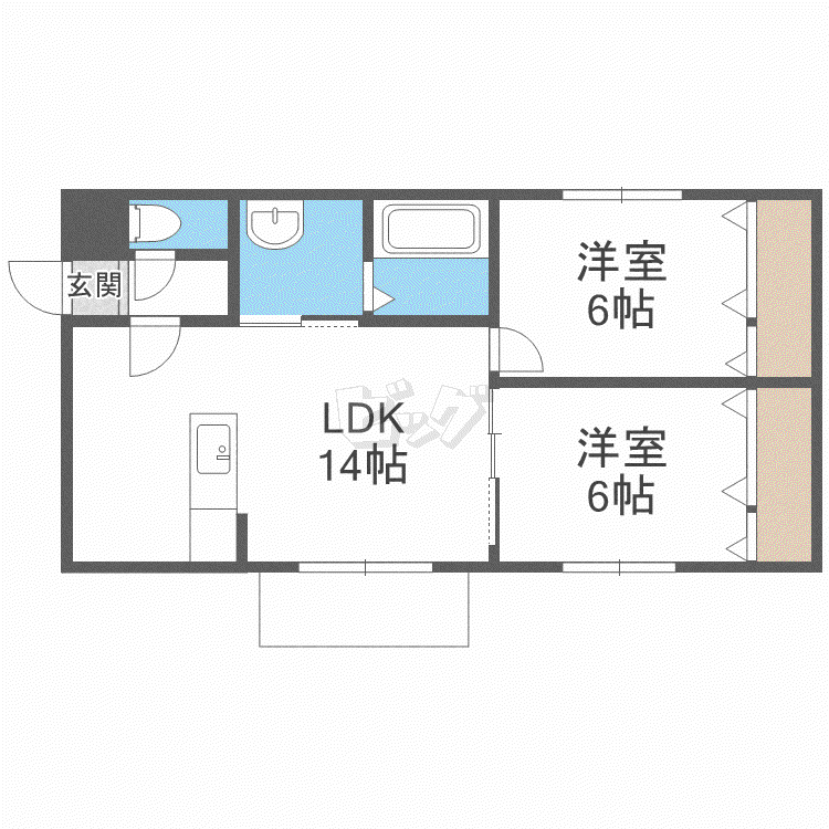 T.FRERES(2LDK/3階)の間取り写真