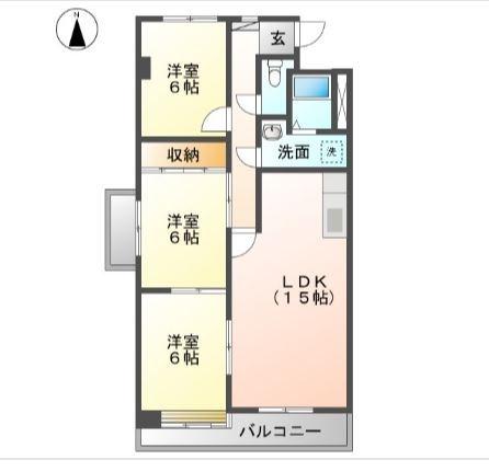 サンロレンツォ(3LDK/5階)の間取り写真