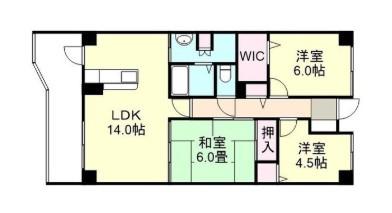 スカール有楽(3LDK/3階)の間取り写真