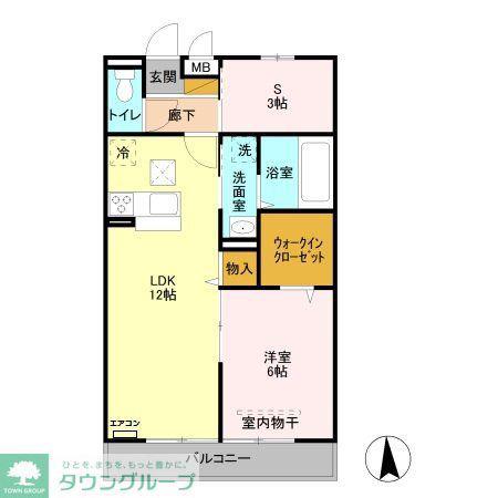 グレイス(1LDK/1階)の間取り写真